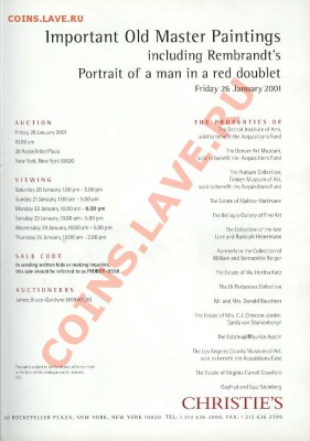 Аукционный каталог "Кристи" 26 января 2001 - Кристи 001