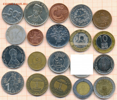 монеты разные 20 штук 1 от 5 руб. фикс цена - лист 1 001