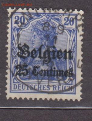 Германия 1916 оккупация Бельгии 1м 25ц надпечатка до 12 12 - 74
