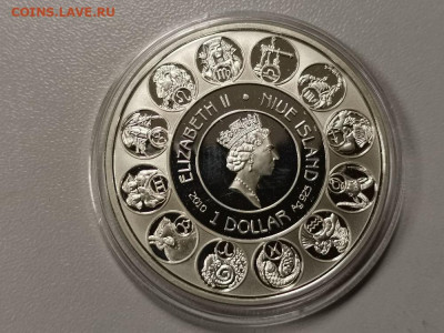 1доллар 2010 Ниуэ Зодиак А.Мухи(Водолей), Ag925, до 12.12 - Z Муха-Водолей-2