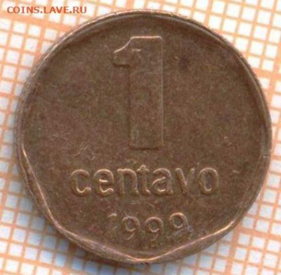 Аргентина 1 сентаво 1999 г., до 12.12.2021 г. 22.00 по Москв - Аргентина 1 сентаво 1999 3781