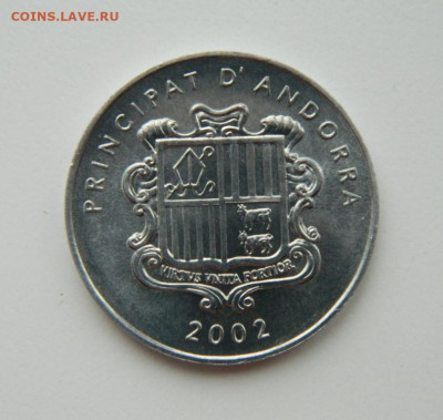 Андорра 1 сантим 2002 г. (Юбилейная)  до 14.12.21 - DSCN1929.JPG