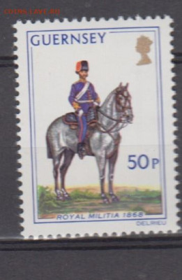 GUERNSEY 1975 1м всадник 50п ** до 14 12 - 127