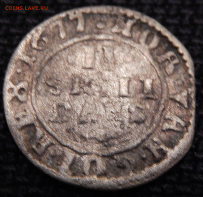 Дания 2 скиллинга 1677г. - DSCN3416.JPG