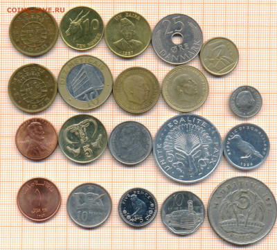 монеты разные 20 штук 13 от 5 руб. фикс цена - лист 13 001