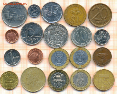 монеты разные 20 штук 15 от 5 руб. фикс цена - лист 15 001