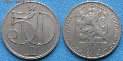 44.Монеты Чехословакии по фиксу - 44.24. -Чехословакия 50 геллеров 1978    11006