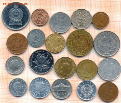 монеты разные 20 штук 4 от 5 руб. фикс цена - лист 4а 001