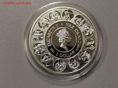 1дол 2011 Ниуэ- Зодиак А.Мухи - Весы, серебро, до 19.12 - Z Муха-Весы-2
