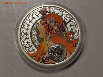 1дол 2011 Ниуэ- Зодиак А.Мухи - Овен, серебро, до 19.12 - Z Муха-Овен-1