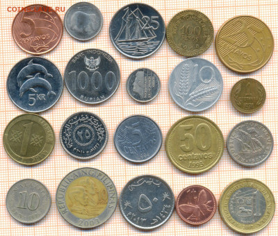 монеты разные 20 штук 5 от 5 руб. фикс цена - лист 5 001
