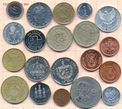 монеты разные 20 штук 6 от 5 руб. фикс цена - лист 6а 001