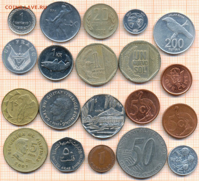 монеты разные 20 штук 6 от 5 руб. фикс цена - лист 6 001
