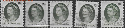 Марки Австралии .1963 Елизавета 5D 5 шт.(4) - Австралия. 1963. Mi AU 329A (4)
