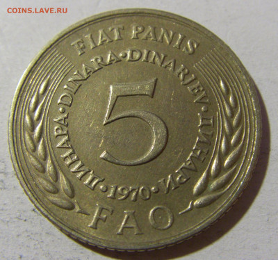 5 динар 1970 ФАО Югославия №1 20.12.21 22:00 М - CIMG4605.JPG