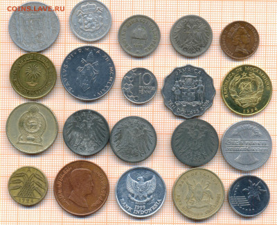 монеты разные 20 штук 9 от 5 руб. фикс цена - лист 9а 001
