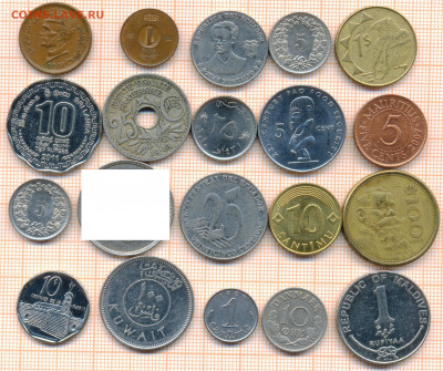 монеты разные 20 штук 10 от 5 руб. фикс цена - лист 10 001