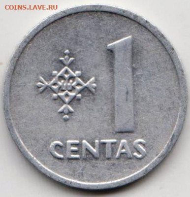 ЛИТВА 1 цент 1991 г. до 22.12.21 г. в 23.00 - 040