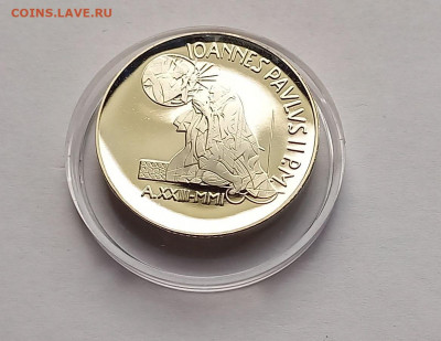 Ватикан 5 000 лир 2001. Серебро. Тираж - 16 000 шт. - 5