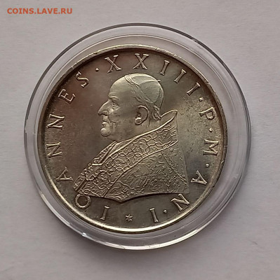 Ватикан 500 лир 1959. Серебро. Тираж - 25 000 шт. - 8