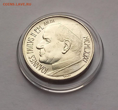 Ватикан 500 лир 1981. Серебро. Тираж - 170 000 шт. - 10