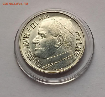 Ватикан 500 лир 1981. Серебро. Тираж - 170 000 шт. - 9