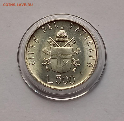 Ватикан 500 лир 1981. Серебро. Тираж - 170 000 шт. - 5