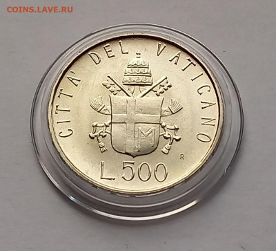 Ватикан 500 лир 1981. Серебро. Тираж - 170 000 шт. - 4