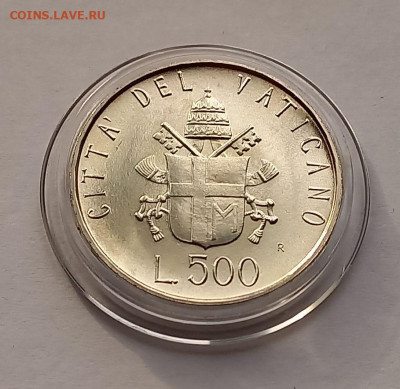 Ватикан 500 лир 1981. Серебро. Тираж - 170 000 шт. - 3