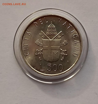 Ватикан 500 лир 1981. Серебро. Тираж - 170 000 шт. - 1