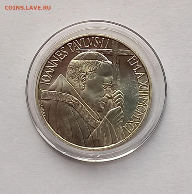 Ватикан 500 лир 1991. Серебро. Тираж - 40 000 шт. - 10