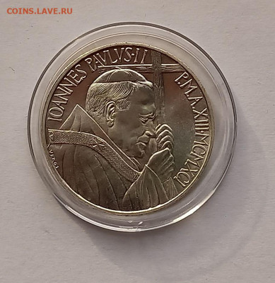 Ватикан 500 лир 1991. Серебро. Тираж - 40 000 шт. - 7