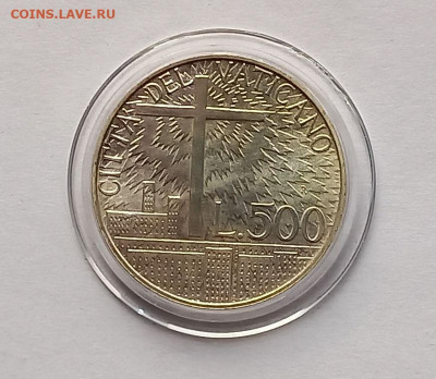 Ватикан 500 лир 1991. Серебро. Тираж - 40 000 шт. - 4