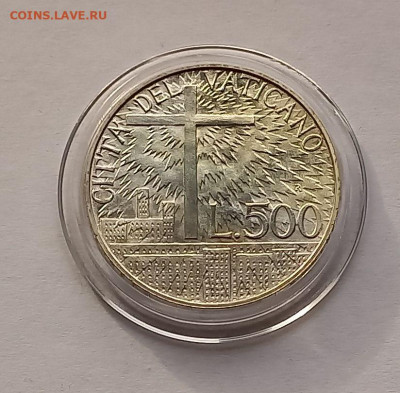 Ватикан 500 лир 1991. Серебро. Тираж - 40 000 шт. - 2