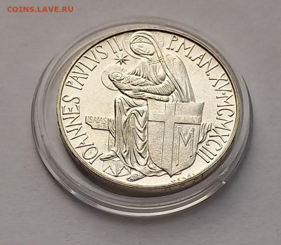 Ватикан 500 лир 1993. Серебро. Тираж - 32 000 шт. - 8