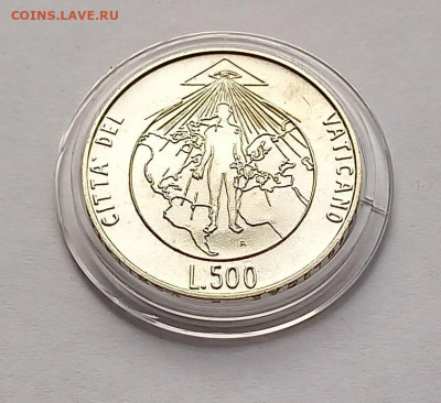 Ватикан 500 лир 1994. Серебро. Тираж - 27 000 шт. - 8
