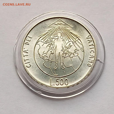 Ватикан 500 лир 1994. Серебро. Тираж - 27 000 шт. - 7