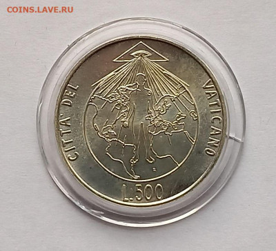Ватикан 500 лир 1994. Серебро. Тираж - 27 000 шт. - 6
