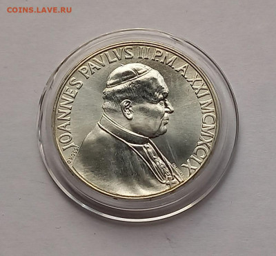Ватикан 500 лир 1999. Серебро. Тираж - 17 000 шт. - 6