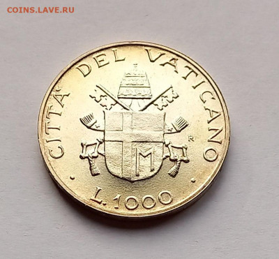 Ватикан 1000 лир 1987. Серебро. Тираж - 80 000 шт. - 4