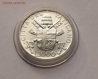 Ватикан 1000 лир 19878. Серебро. Тираж - 80 000 шт. - 4