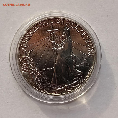 Ватикан 1000 лир 1990. Серебро. Тираж - 48 000 шт. - 3