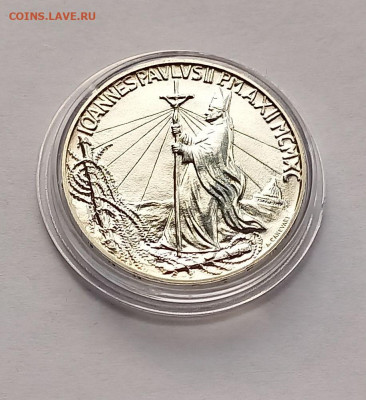 Ватикан 1000 лир 1990. Серебро. Тираж - 48 000 шт. - 2