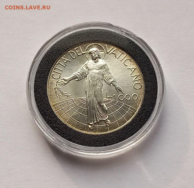 Ватикан 1000 лир 1998. Серебро. Тираж - 28 500 шт. - 4
