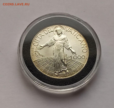 Ватикан 1000 лир 1998. Серебро. Тираж - 28 500 шт. - 2