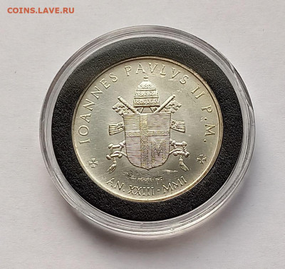 Ватикан 1000 лир 2001. Серебро. Тираж - 28 500 шт. - 6