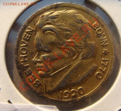 - Германия - Бонн 50 пфеннигов Бетховен 1920 -до 09.11.11 22 - Coin1254(2)