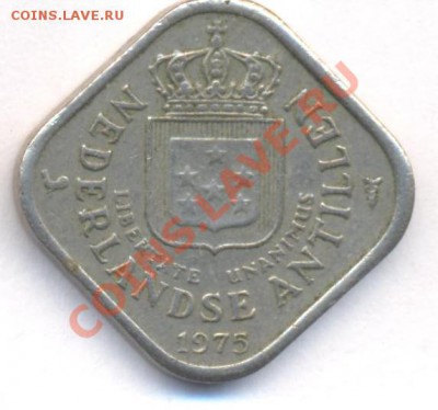 Нид. Антильские о-ва 5 центов 1975 г.До 8.11.11 г. 21-00 МСК - Антиллы 75