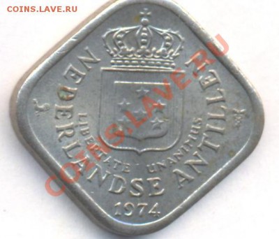 Нид. Антильские о-ва 5 центов 1974 г.До 8.11.11 г. 21-00 МСК - Антиллы 74
