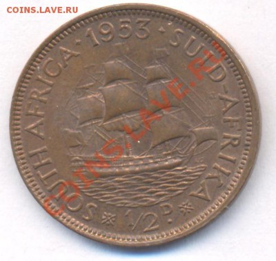 ЮАР полпенни 1953 г.До 8.11.11 г. 21-00 МСК. - ЮАР